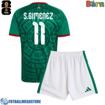Fotballdrakt Barn Mexico Santiago Gimenez #11 Hjemmedraktsett VM 2026 Kortermet (+ Korte bukser)